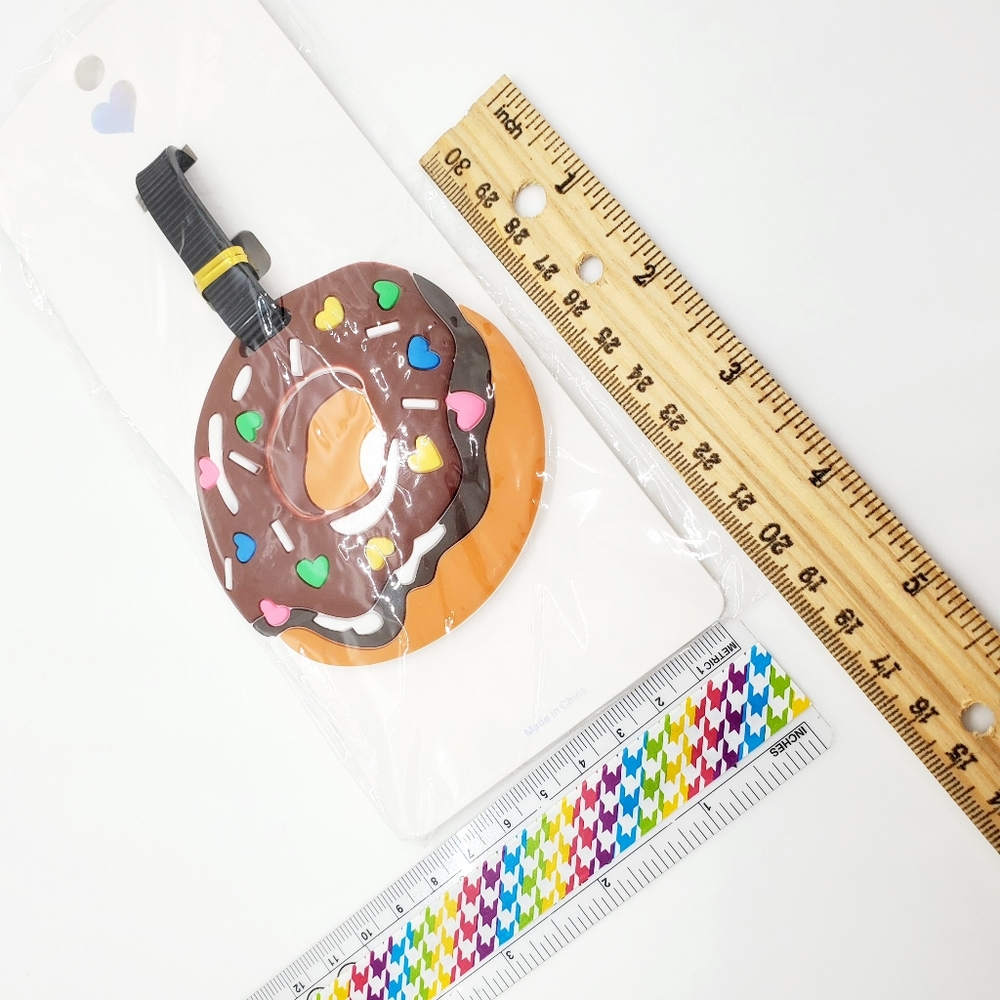Donut graphic luggage baggage tag id - Picture 2 of 2
